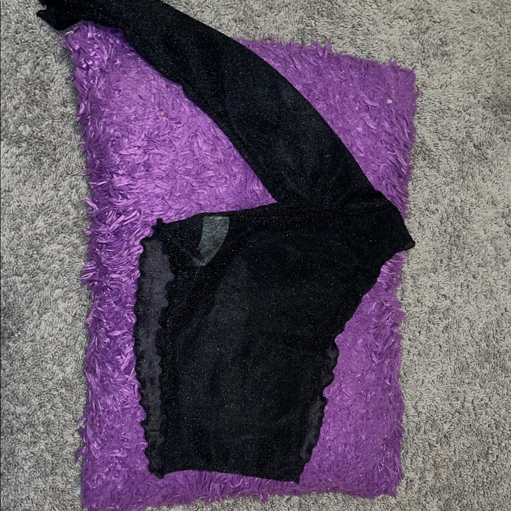 Black Sheer Long Sleeve Top